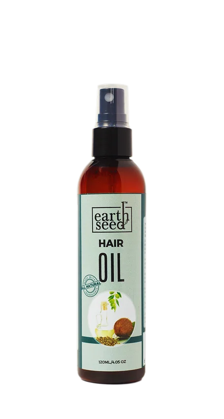 Earth Seed Hair Oil w/Hemp Seed Oil, Coconut Oil, Olive Oil- 4 oz.