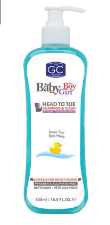 Ghandour Baby Hair to Toe Shampoo(Blue) - 500ml