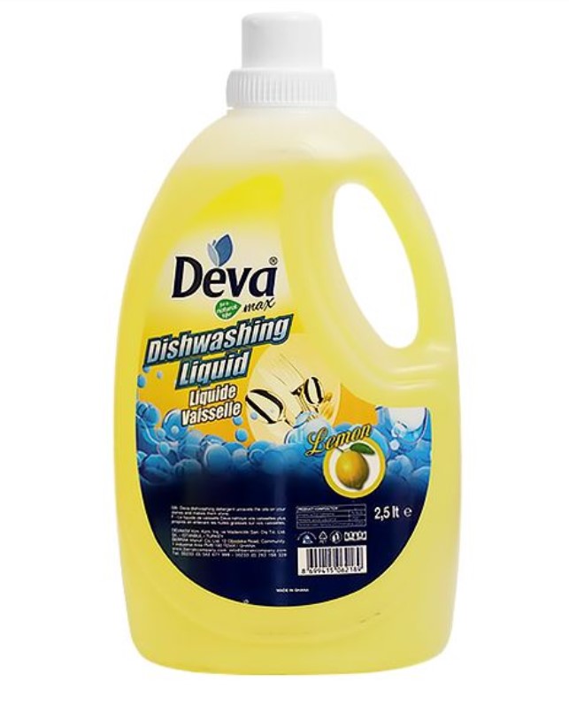 DEVA DISHWASHING LIQUID SOAP LEMON 2.5L