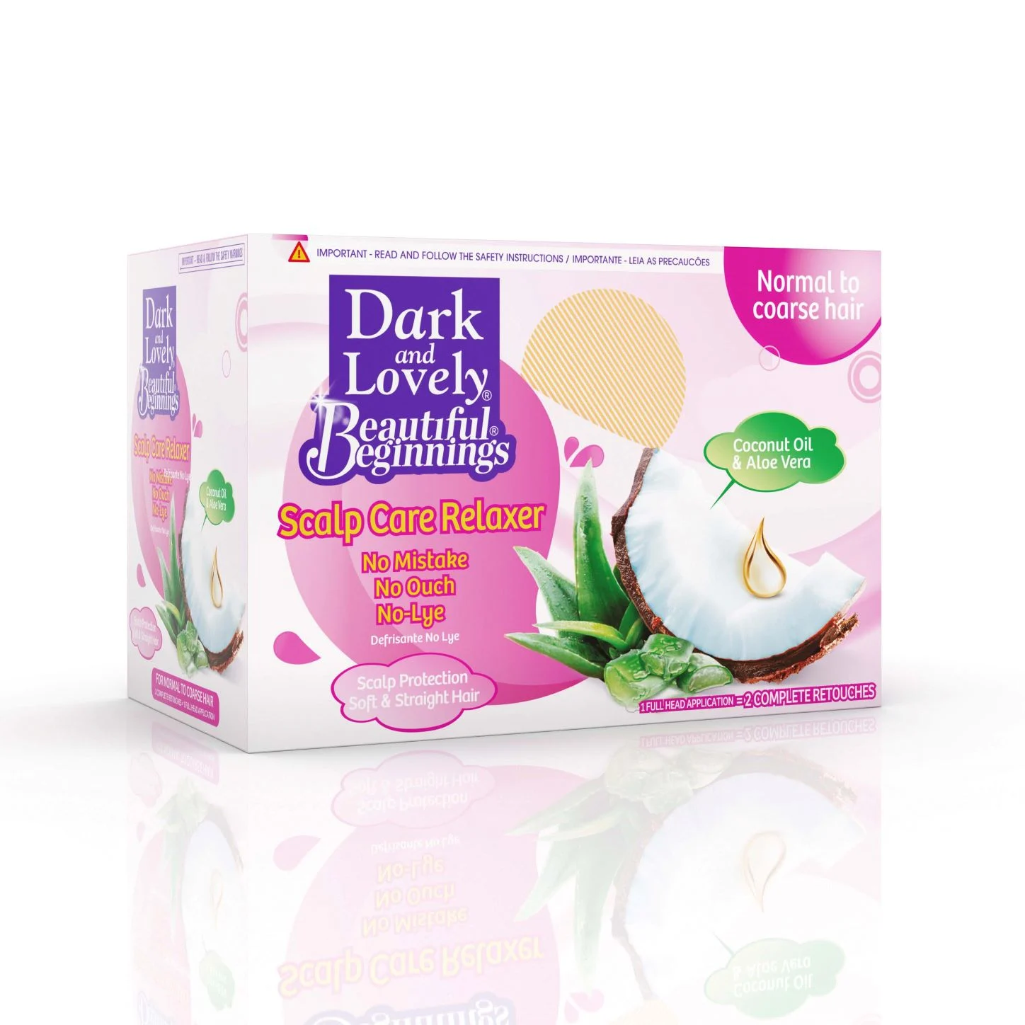 Dark and Lovely Beautiful Beginnings Scalp Care No Lye Relaxer Kit (Normal)