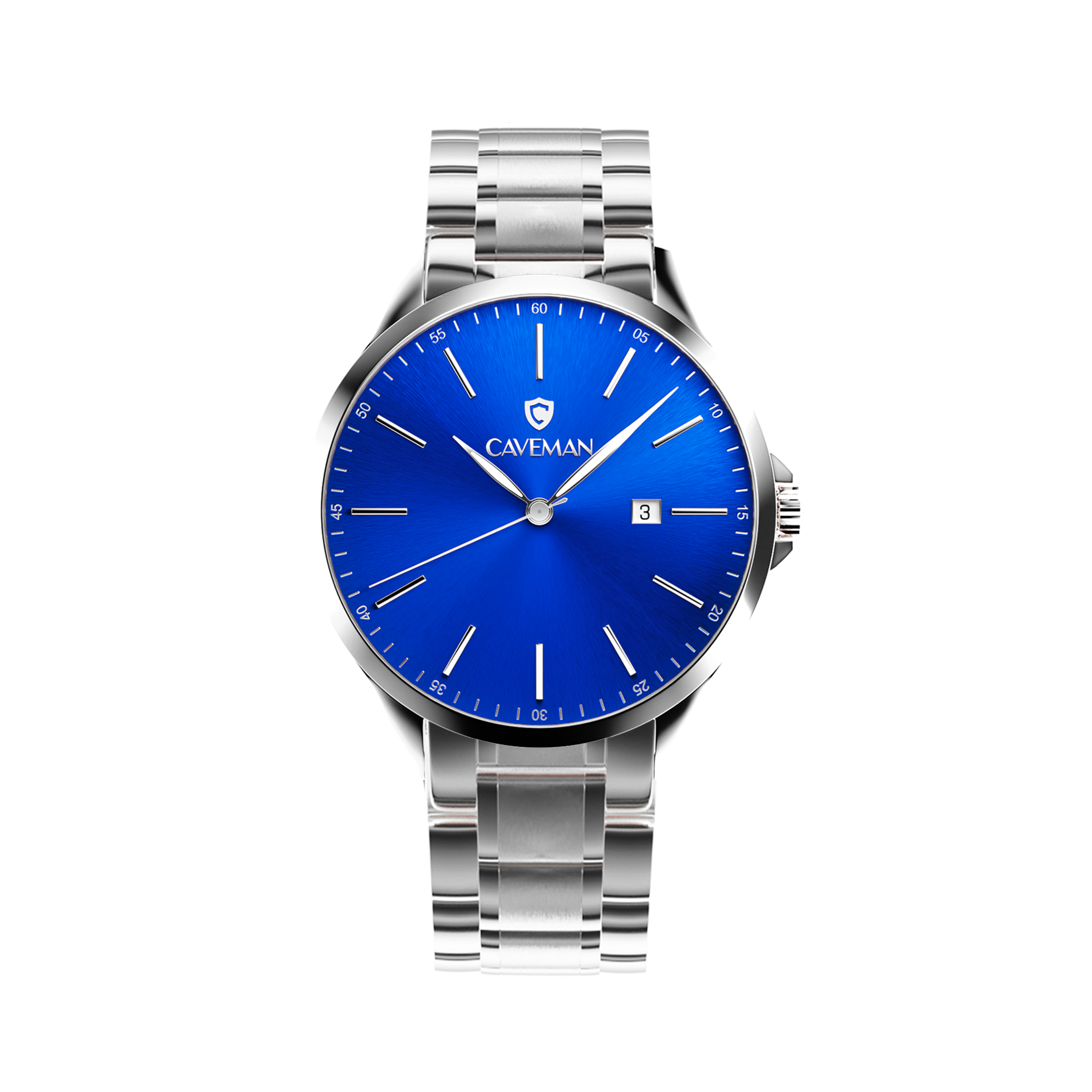 Caveman Blue Volta Watch (Silver Chain)