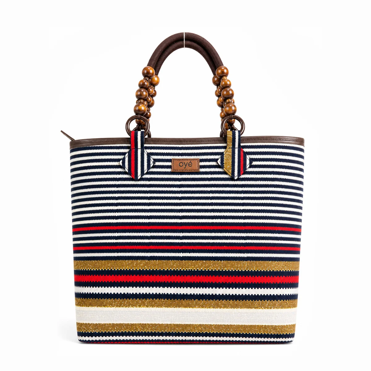 Oye Brown & Black Africa Print Tote