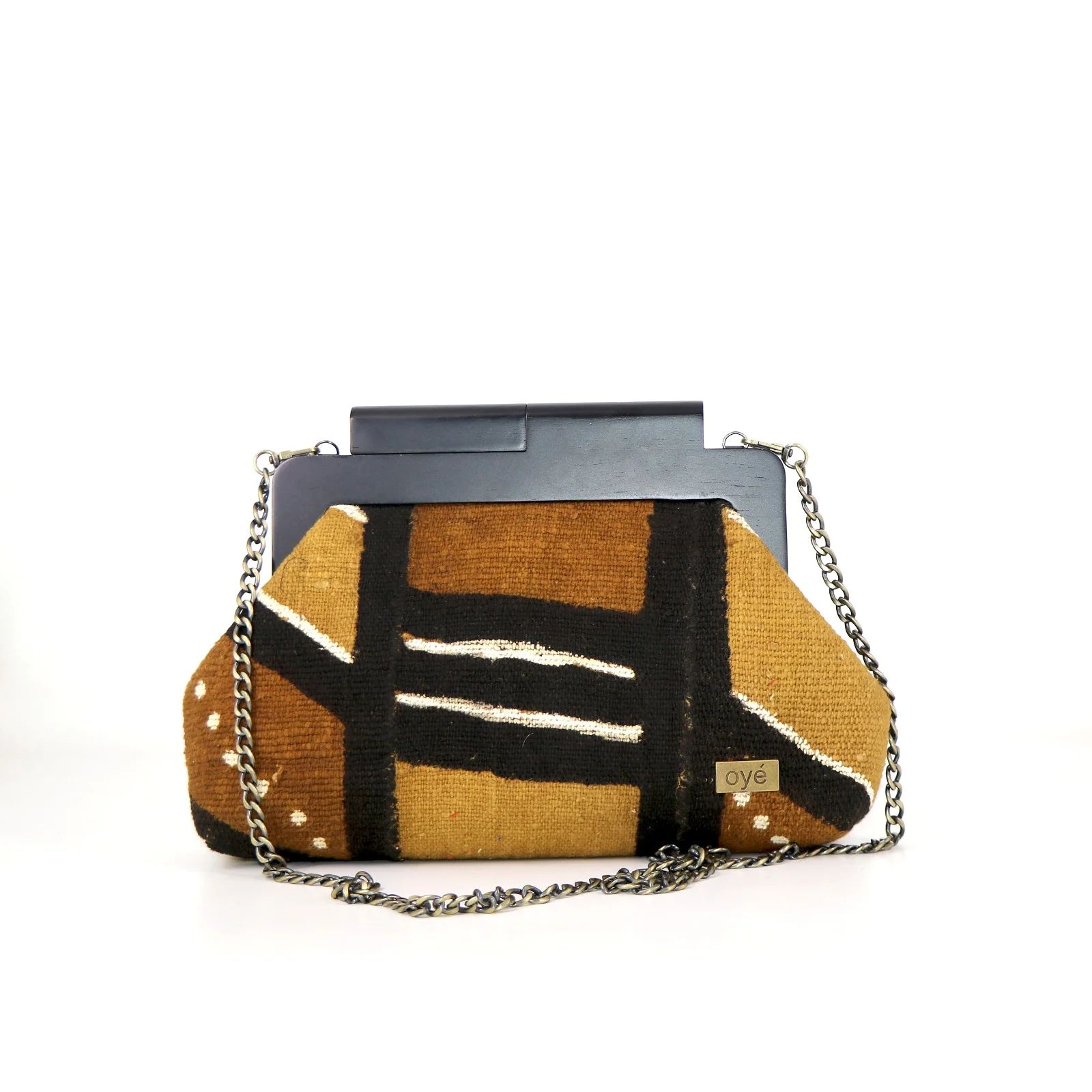 Oye Brown MudCloth Mansa clutch