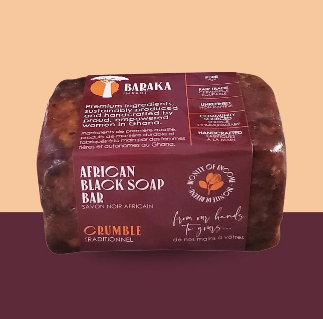 Baraka Impact - Traditional Crumble Bar Black Soap