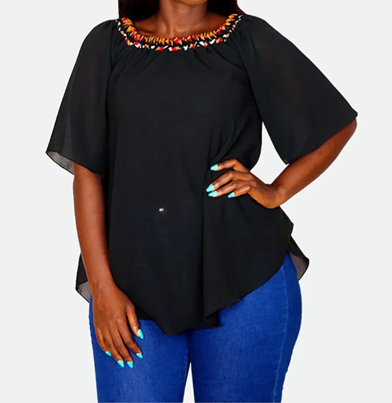 Ankara sleeveless blouse