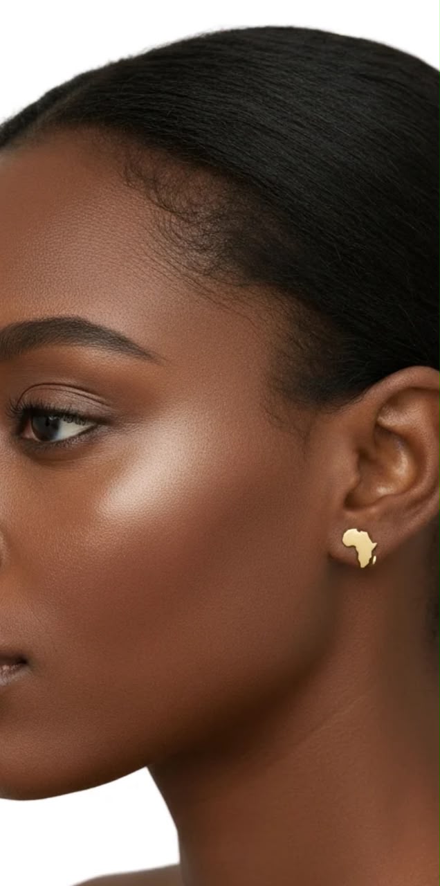 Regal Exquisite -Safari Splendor African Map Earring