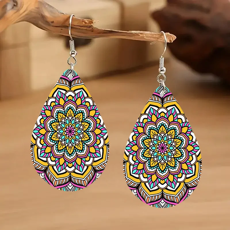 AF-Yellow Mandala Drop-shaped