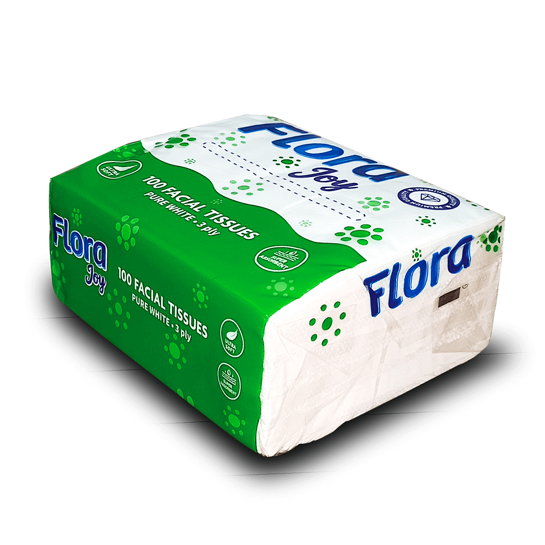 Flora Joy Mini Disposable Handkerchief 3PLY (50 Pack)