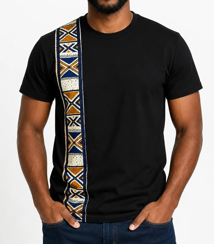 AF- Blue Bogolan Heritage Band..T-shirt